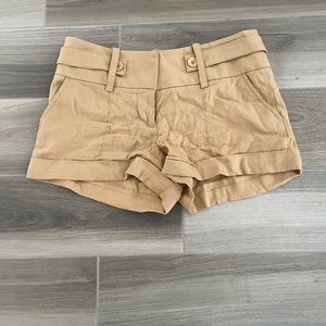 Bebe tan linen shorts size 4